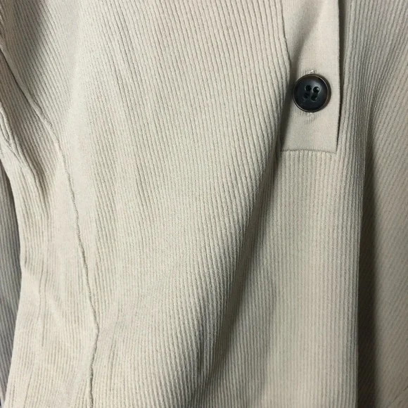 Frame Rib-Knit V-Neck Top-Vanilla-size L - Picture 4 of 8